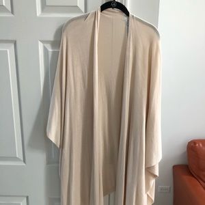 Beige knit shawl
